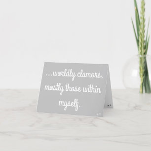 Worldly Clamours - Card