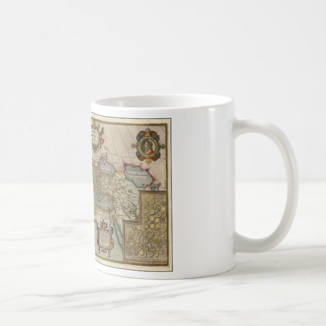 Worldmap antique coffee mug (Right)