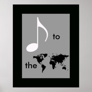 worldmaps . music to the world poster