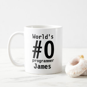 World's #0 Programmer - Personalised Cup