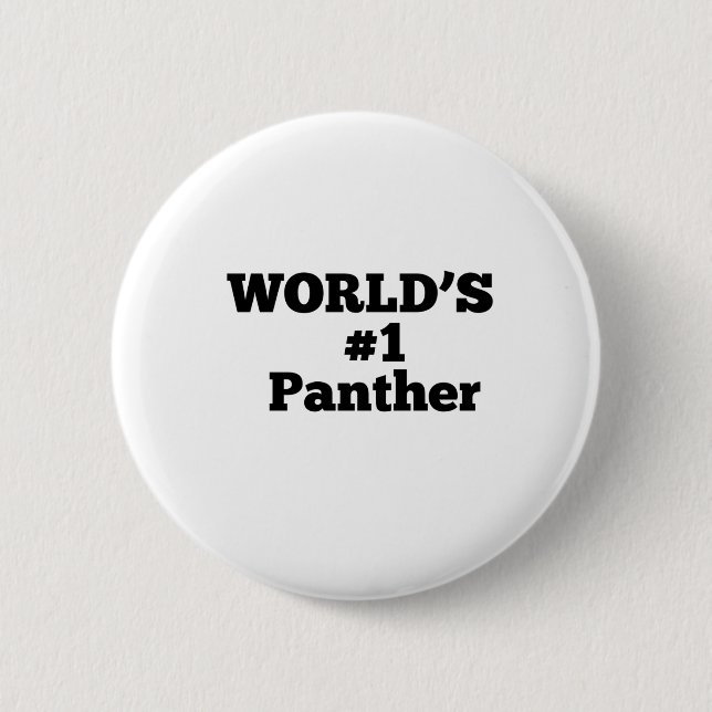 World's #1 Panther 6 Cm Round Badge (Front)