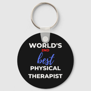 World's 2nd Best Physical Therapist Key Ring