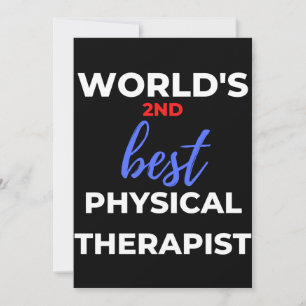 World's 2nd Best Physical Therapist Thank You Card