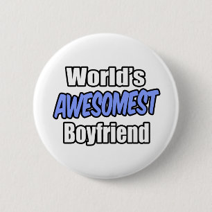 World's Awesomest Boyfriend 6 Cm Round Badge