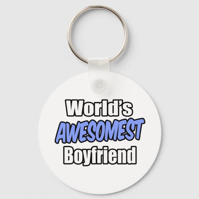 World's Awesomest Boyfriend Key Ring (Front)