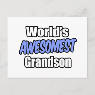 World's Awesomest Grandson Postcard