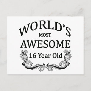 World's Best 16 Year Old Postcard