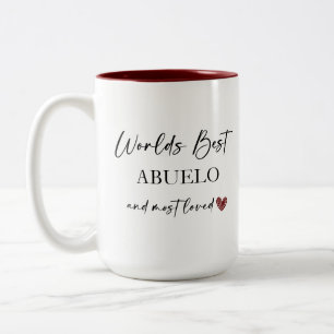 World's Best Abuelo and Most Loved Photo Gift Two-Tone Coffee Mug
