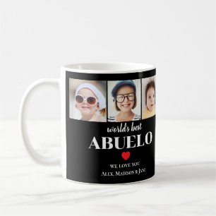 Worlds Best Abuelo We love you 3 Kids Photo Names Coffee Mug