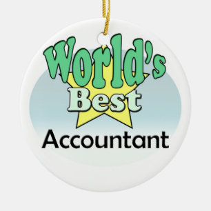 World's best Accountant Ceramic Tree Decoration