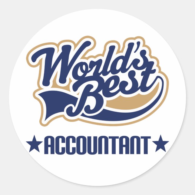 Worlds Best Accountant Classic Round Sticker (Front)
