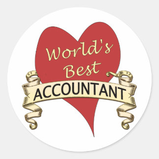 World's Best Accountant Classic Round Sticker