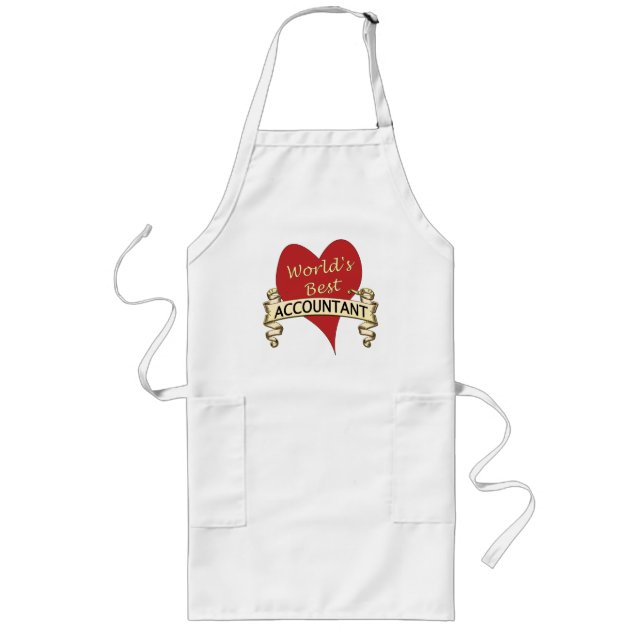 World's Best Accountant Long Apron (Front)