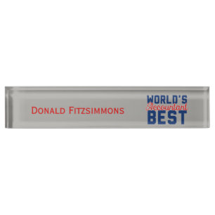 World's Best Accountant Nameplate