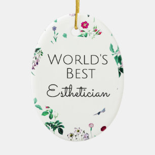 World's Best Aesthetician gift 4 Ceramic Ornament