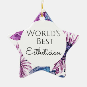 World's Best Aesthetician gift 5 Ceramic Ornament