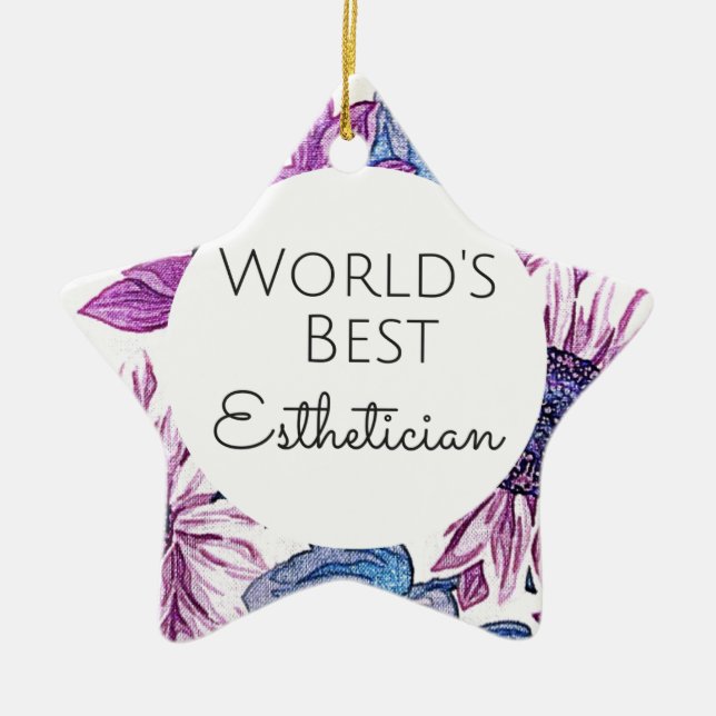 World's Best Aesthetician gift 5 Ceramic Ornament (Front)