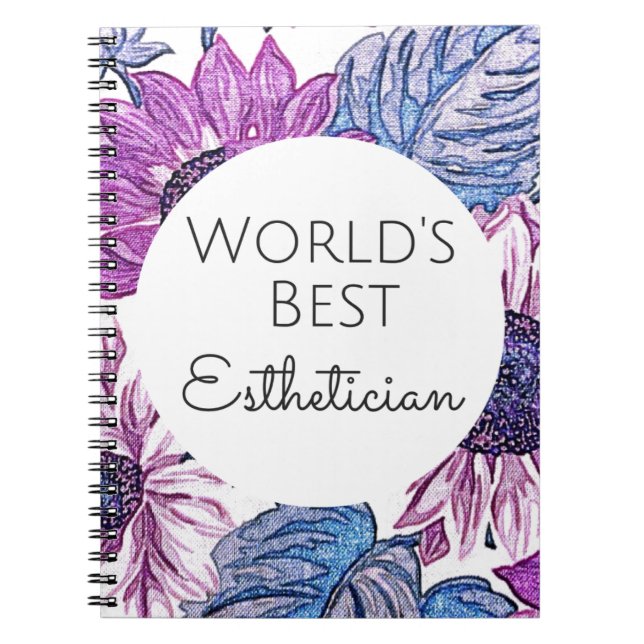 World's Best Aesthetician gift 5 Notebook (Front)