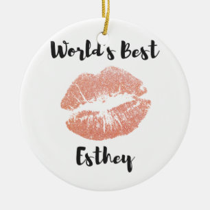 World's Best Aesthetician gift 6 Ceramic Ornament