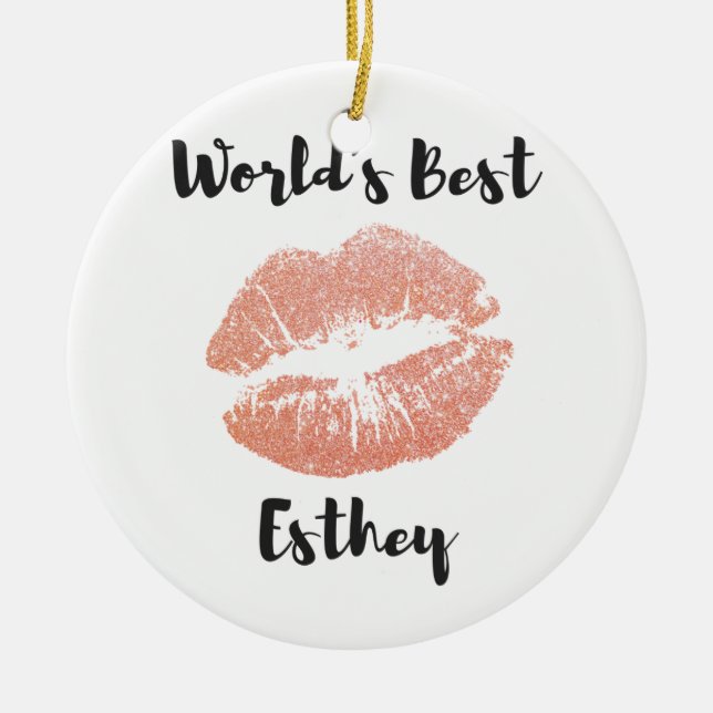 World's Best Aesthetician gift 6 Ceramic Ornament (Front)