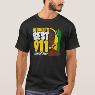 World's Best African American 911 Dispatcher Dispa T-Shirt