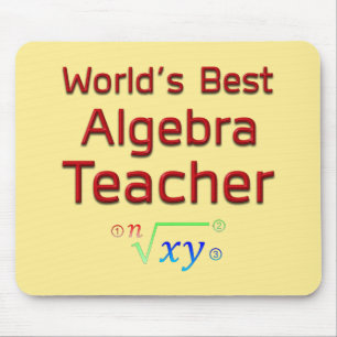 World's Best Algebra Teacher with Formula Mouse Pad