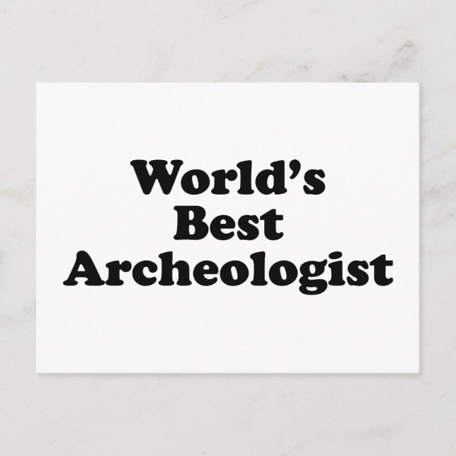 World's Best Archaeologist Postcard (Front)