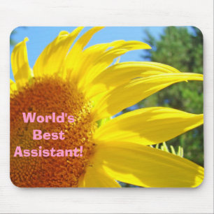 World's Best Assistant! gifts Sunflower mouse pads