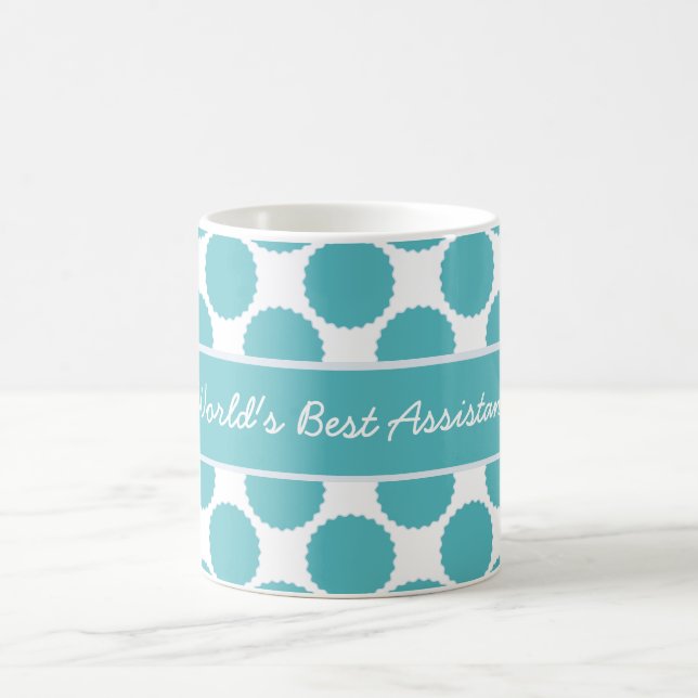 World's Best Assistant Teal and White Coffee Mug (Center)