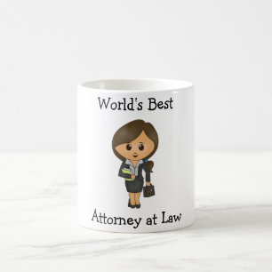 World's Best Attorney at Law - Cute Female Coffee Mug