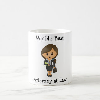 World's Best Attorney at Law - Cute Female Coffee Mug