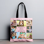 World's Best Aunt 8 Photo Collage Pink Tote Bag<br><div class="desc">A nice gift for the best aunt ever, this pink eight photo family photo collage tote bag can be personalised with 8 pictures of nieces, nephews, other family members, pets, etc. Personalise the expression "World's Best Aunt" and whether she is called "Auntie, " "Tia, " etc., and add her nieces'...</div>