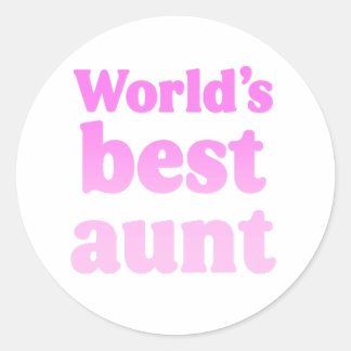 World's Best Aunt Classic Round Sticker
