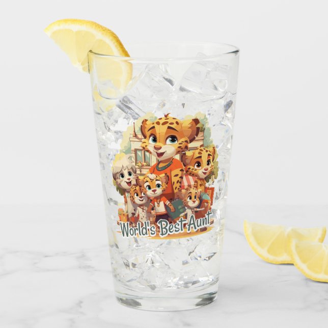 World's Best Aunt Glass (Front Ice)