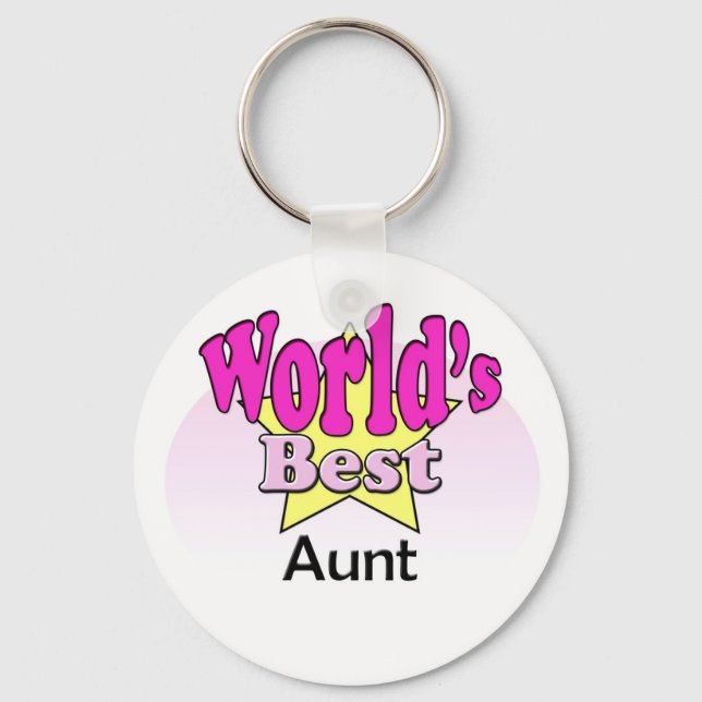 World's Best Aunt Key Ring (Front)