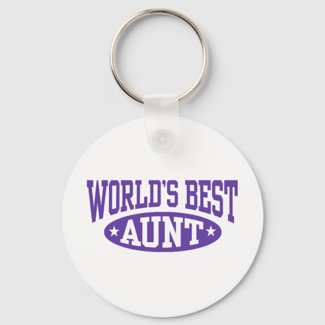 World's Best Aunt Key Ring (Front)