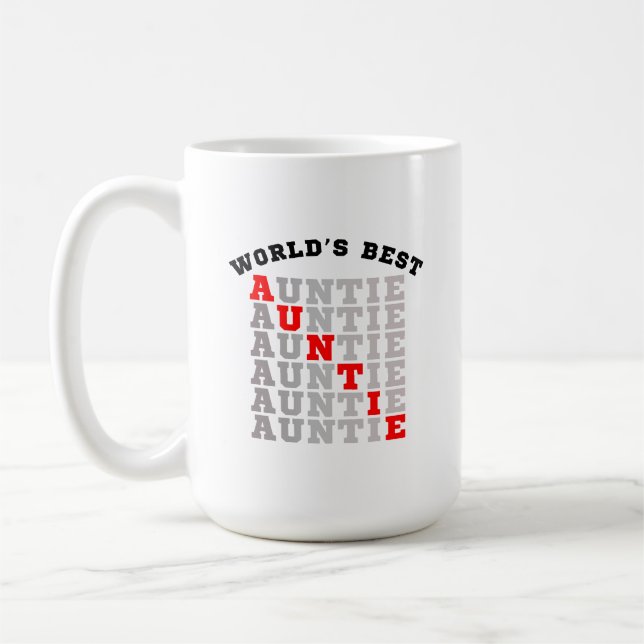 World's Best Auntie Coffee Mug (Left)