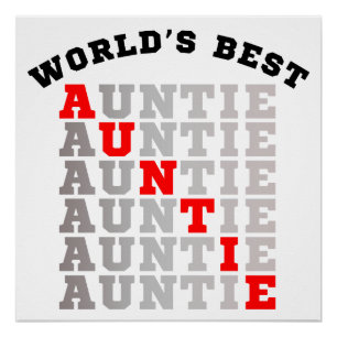 World's Best Auntie Poster