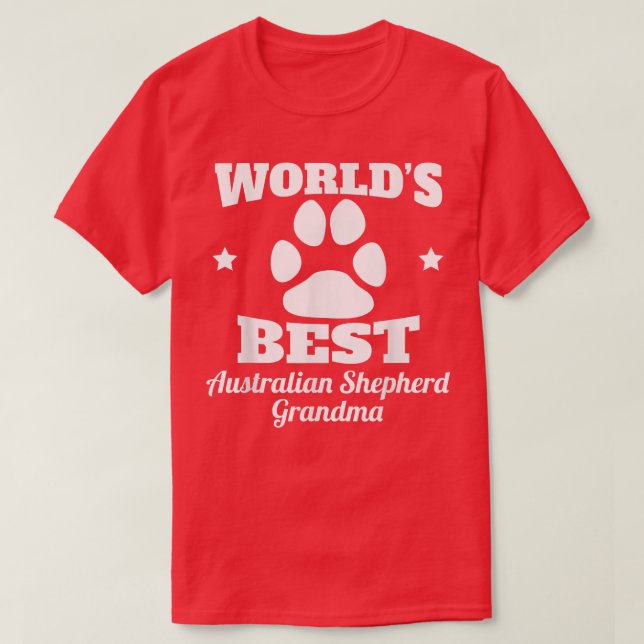 World's Best Australian Shepherd Grandma Dog Lover T-Shirt (Design Front)