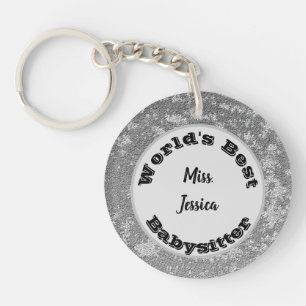 Worlds Best Babysitter Childcare Nanny Key Ring