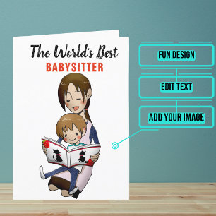 World's Best Babysitter Thank You Card