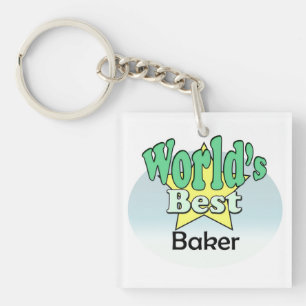 World's Best Baker Key Ring