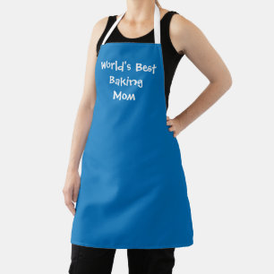 World's Best Baking Mum French Blue Apron