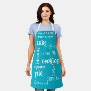World's Best Baking Mum Words Apron