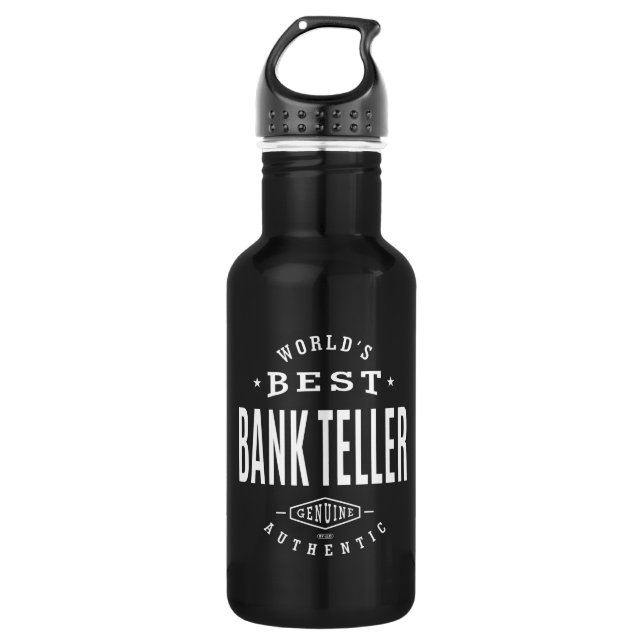 World's Best Bank Teller 532 Ml Water Bottle (Front)