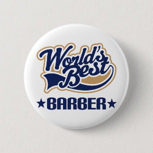 Worlds Best Barber 6 Cm Round Badge