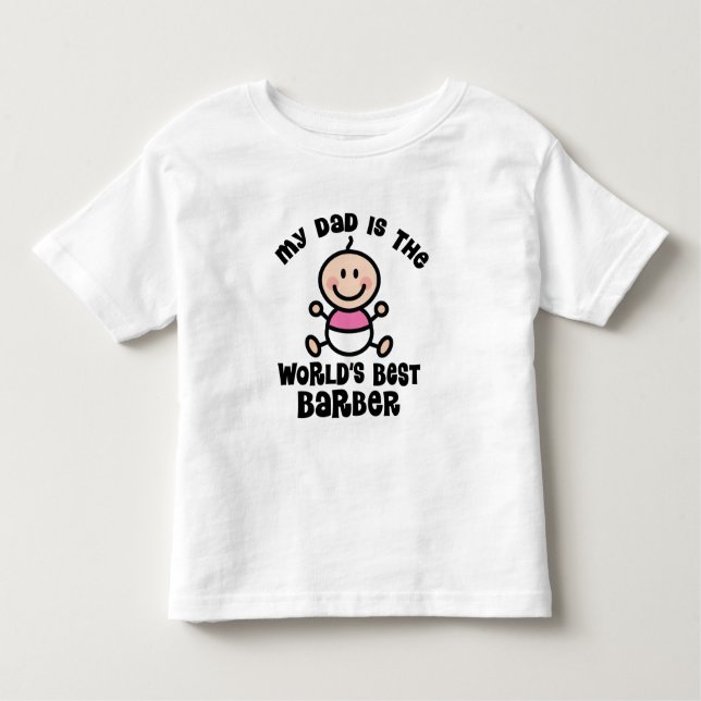 Worlds Best Barber Dad Baby Tee (Front)