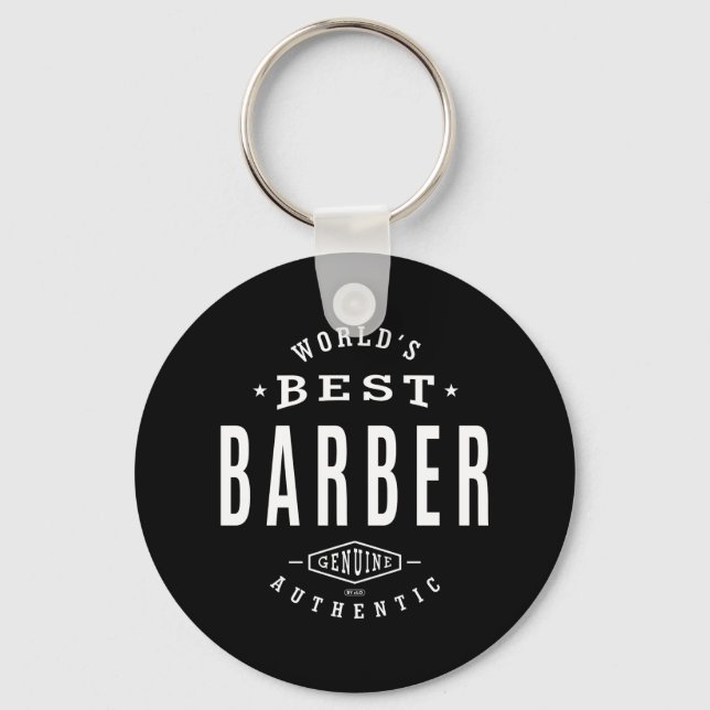 World's Best Barber Key Ring (Front)