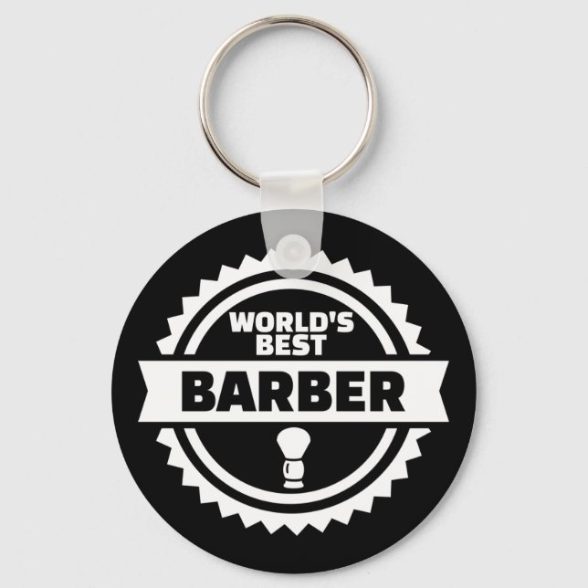 World's best Barber Key Ring (Front)