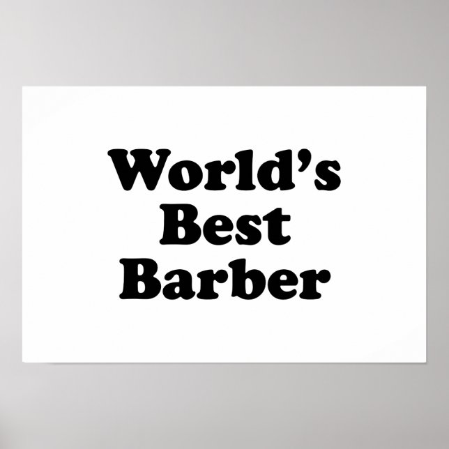 World's Best Barber Poster (Front)